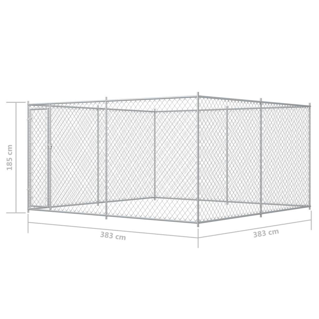 Helloshop26 - Chenil extérieur cage enclos parc animaux chien extérieur pour chiens 383 x 383 x 185 cm - Imagen 2