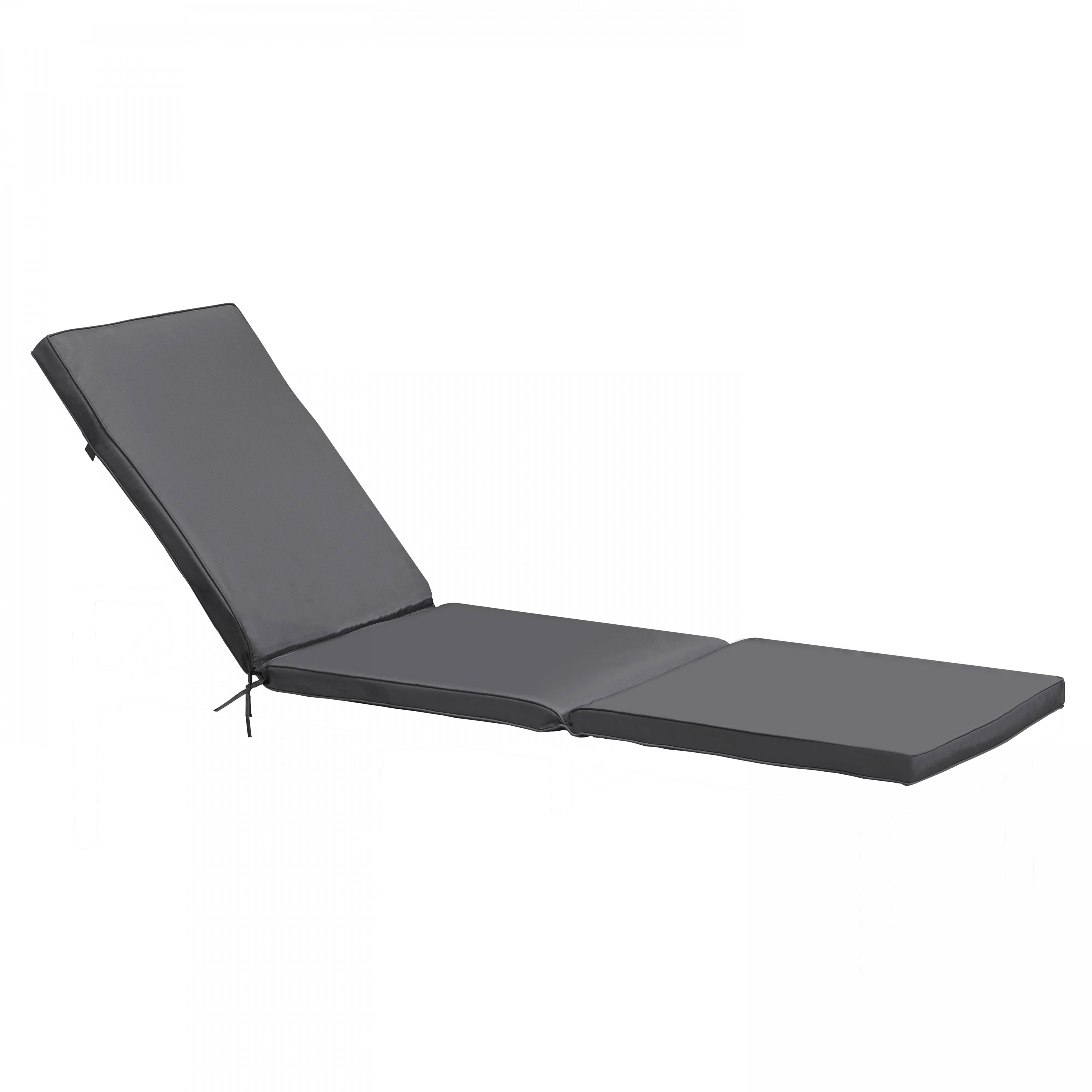 Oviala - Coussin bain de soleil polyester gris 186x53x5 cm Picchu - Oviala - Imagen 1