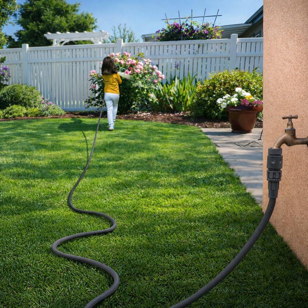 Jardibric - Jardibric - Tuyau Arrosage Extensible 10 à 30 m - Tuyau Jardin Rétractable avec Rangement Compact - Imagen 2