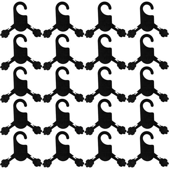 Pendentifs pour vêtements de pets en plastique noirs taille petite 20 pièces pour chien et chat DtopbuyAge - Image 1