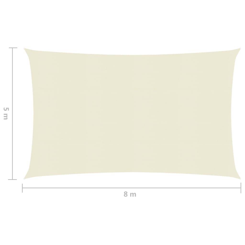 Helloshop26 - Voile d'ombrage 160 g/m² 5 x 8 m PEHD crème - Imagen 6