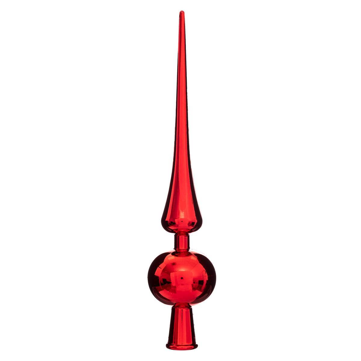 Fééric Lights & Christmas - Cimier 1 boule brillant rouge 28cm - Feeric Lights & Christmas