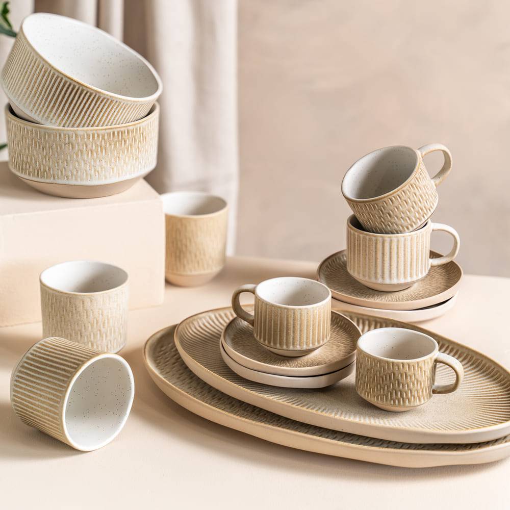 Coffret de 6 tasses à café avec sous tasses Miyaki 9 cl - Image 2
