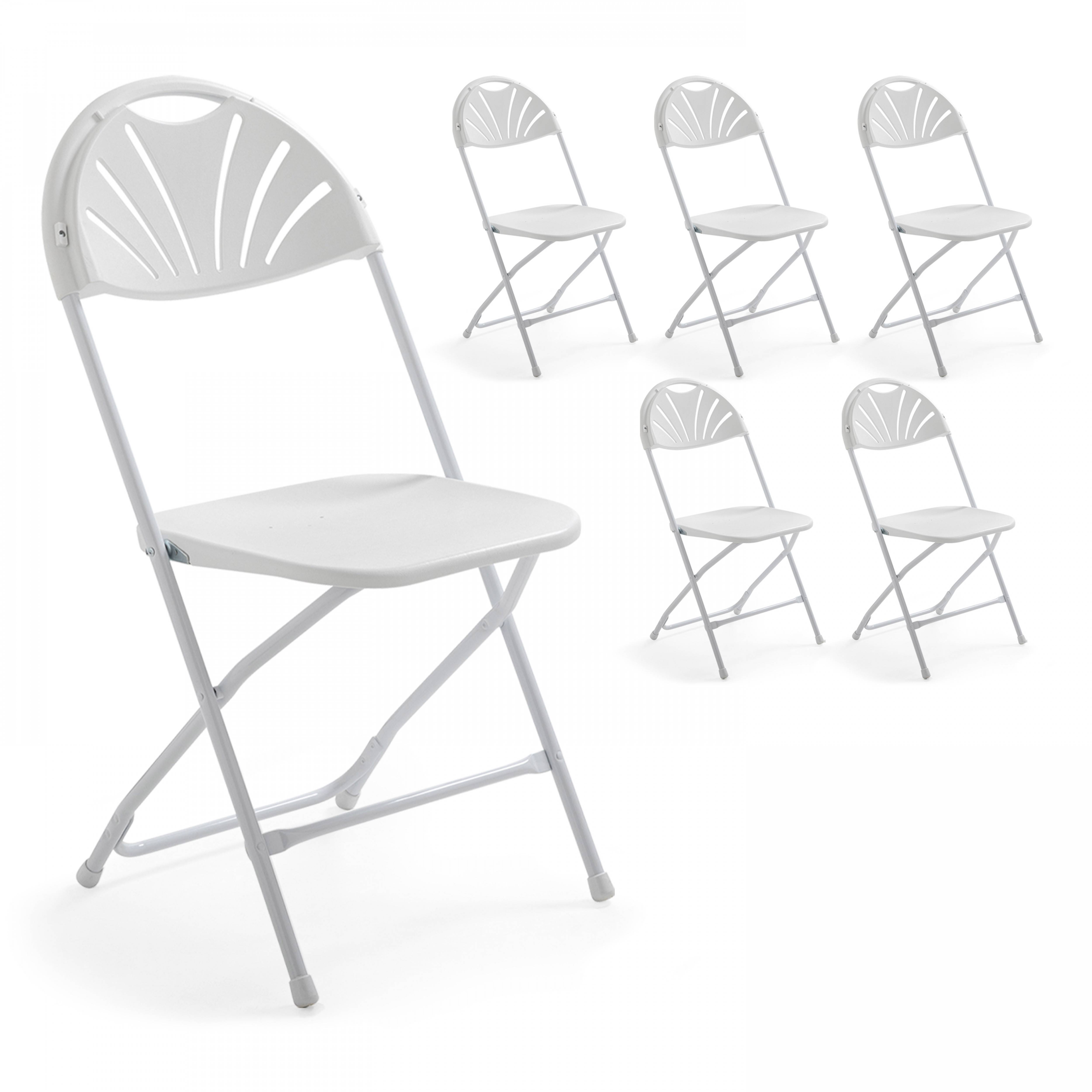 Oviala - Chaise pliante x 6 blanche REKKEM - Oviala - Imagen 1