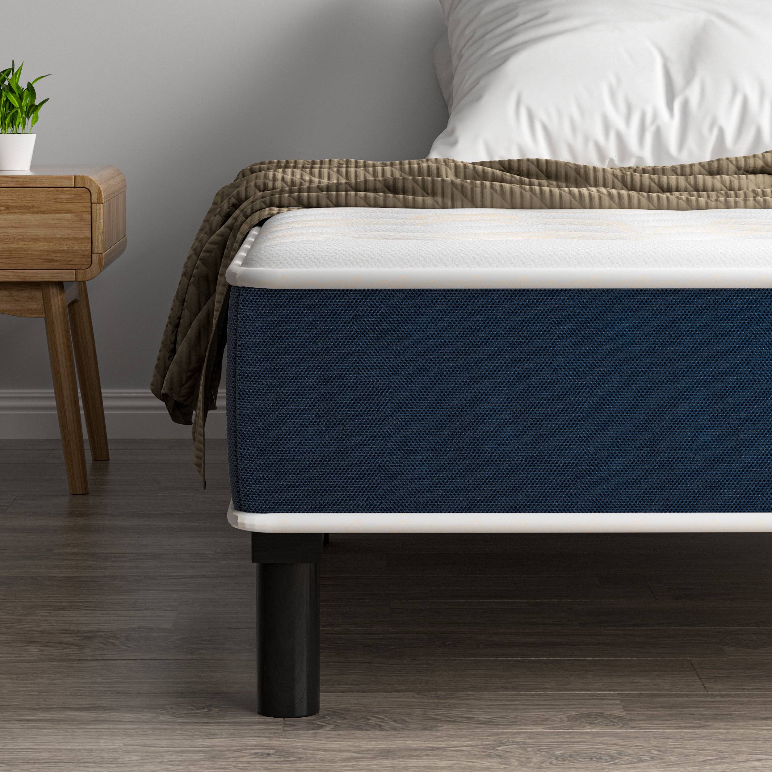 Combinaison lit matelas 90x190 cm, Matelas à Mémoire de Forme + Cadre de Lit en Fer, Comprenant 6 pieds, Epaisseur du matelas 15 cm - Image 6