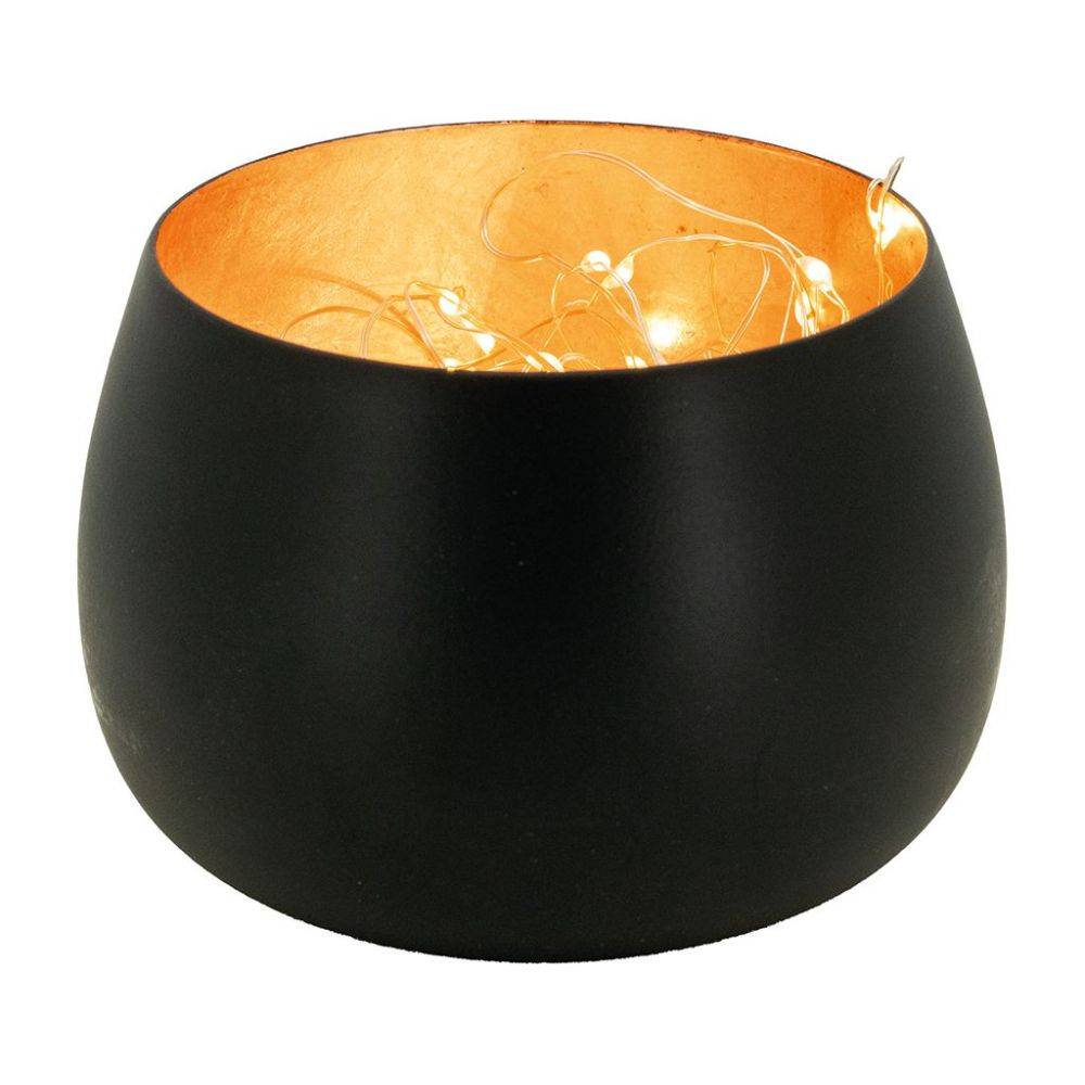 Aubry Gaspard - Photophore rond en métal noir et or - Imagen 2