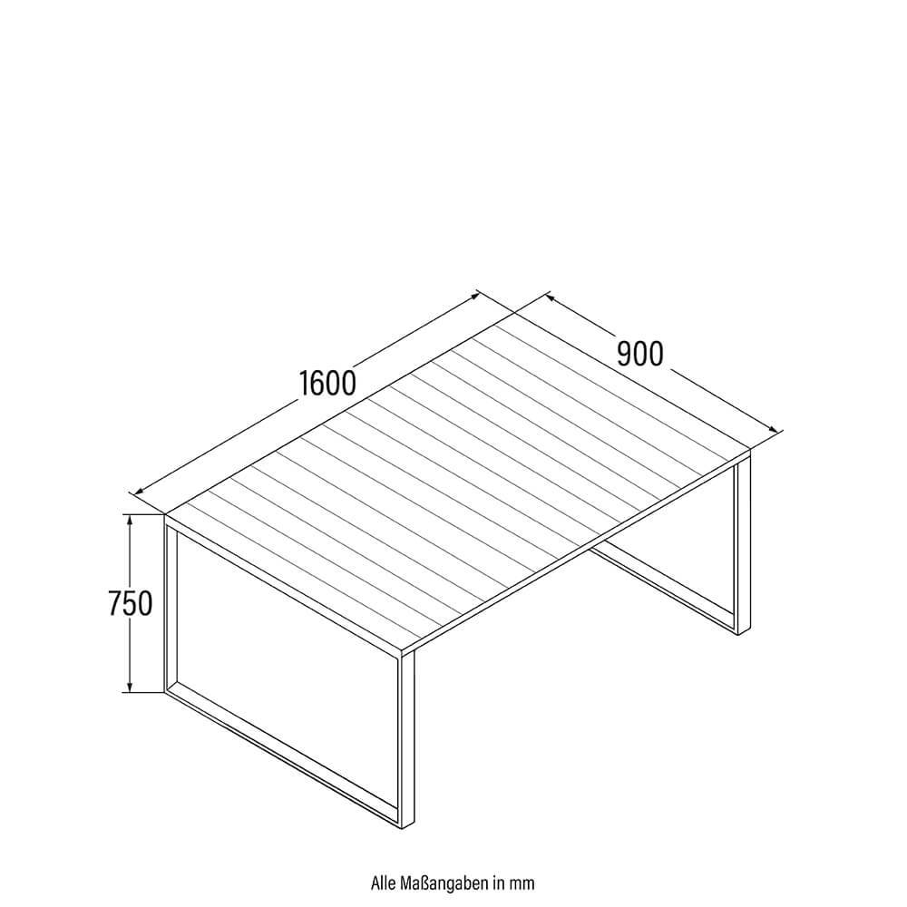 Home Deluxe - HOME DELUXE Table de jardin SIERA – 160 x 90 cm en aluminium robuste | Meubles de jardin, salon de jardin, table de balcon - Image 9
