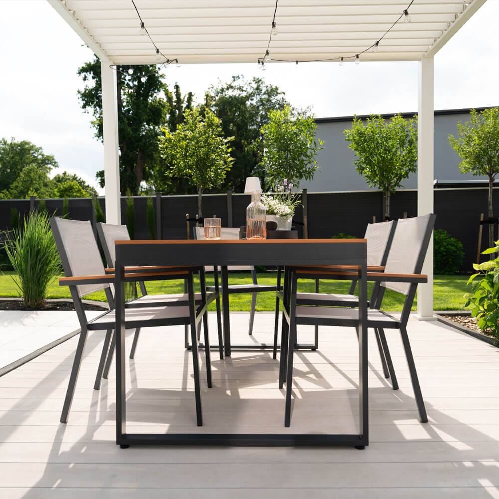 Home Deluxe - HOME DELUXE Table de jardin SIERA – 160 x 90 cm en aluminium robuste | Meubles de jardin, salon de jardin, table de balcon - Image 6