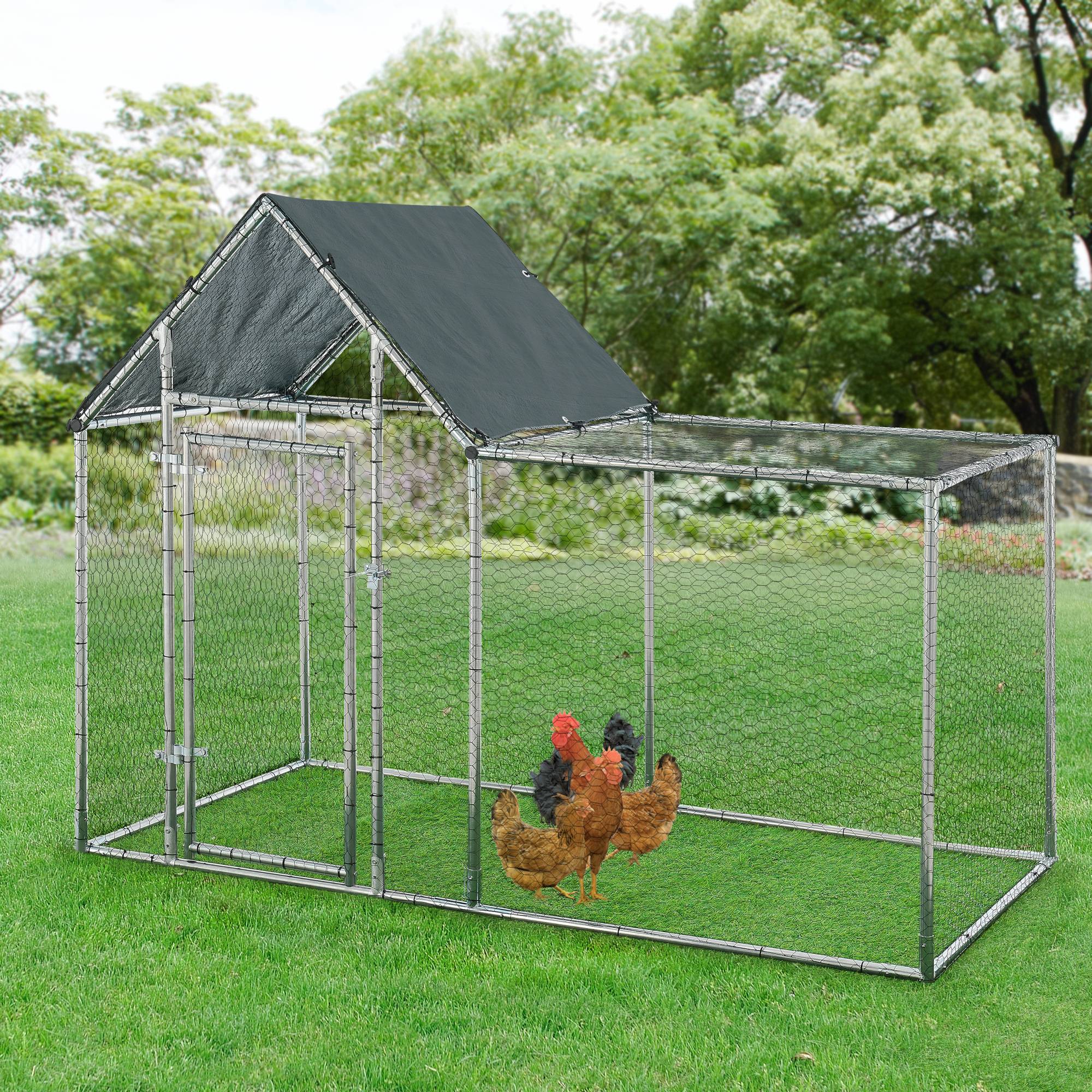 Pro.Tec - Enclos Extérieur Arguin Volière 200 x 100 x 100 - 150 cm Argent Vert [pro.tec] - Imagen 2
