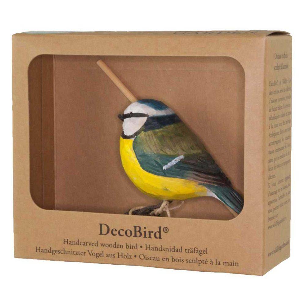Mésange bleue à poser en bois sculpté à la main - Imagen 4