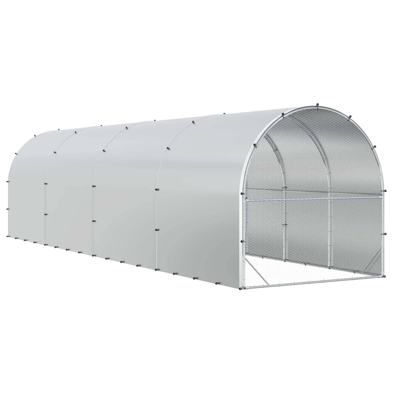 Vidaxl - Poulailler Argenté 800 x 200 x 200 cm Acier galvanisé vidaXL 3434688 - Image 7