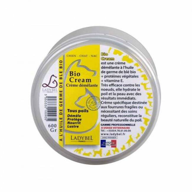 Crème démêlante Bio Cream Ladybel chien et chat Pot 450 g