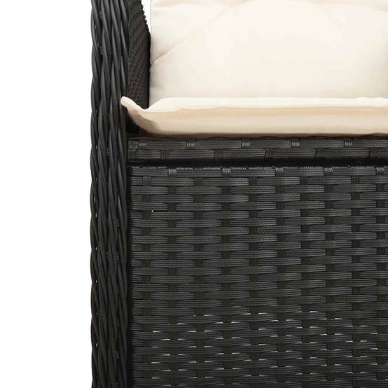 Salon de jardin 8 personnes résine tressée chaises inclinables pour terrasse Noir – ComfortXL Outdoor Living - Image 5