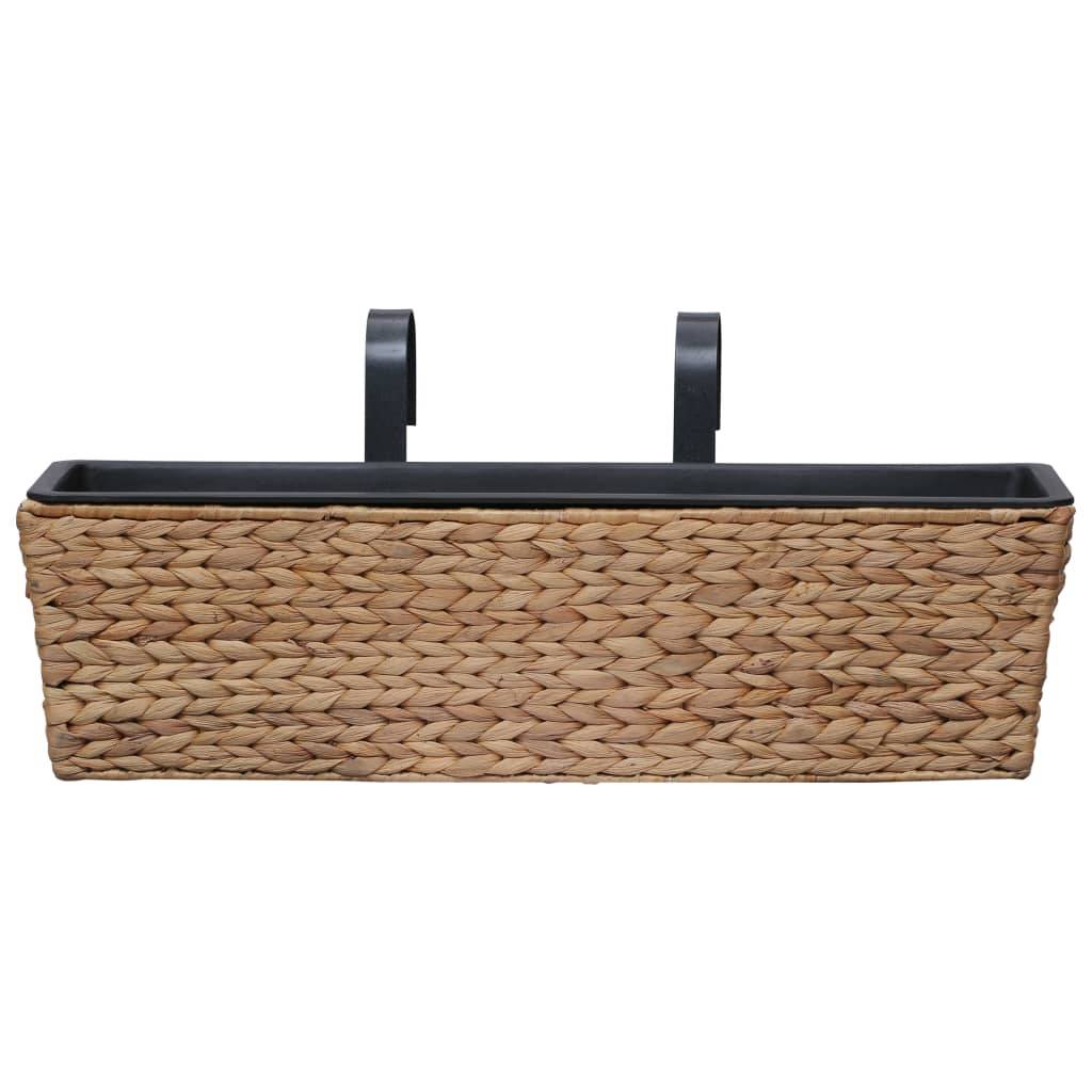 ComfortXL - Lot de 2 Jardinières Rectangulaires Jacinthe d'Eau Tressée Intérieur Marron – ComfortXL Outdoor Living - Image 6