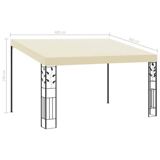 ComfortXL - Tonnelle Adossée Acier Abri de Terrasse Toile Imperméable pour Maison Crème 4x3 m – ComfortXL Outdoor Living - Image 6