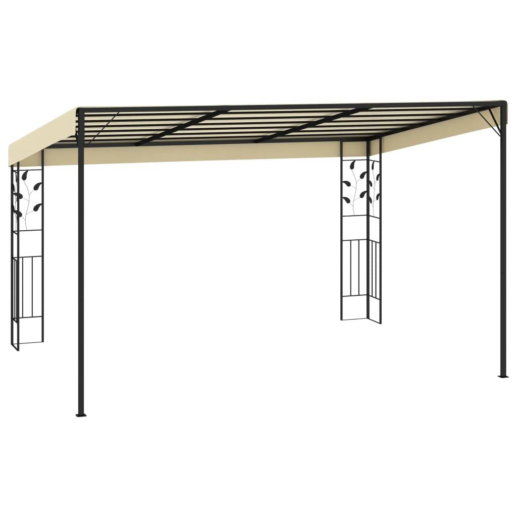 ComfortXL - Tonnelle Adossée Acier Abri de Terrasse Toile Imperméable pour Maison Crème 4x3 m – ComfortXL Outdoor Living - Image 3