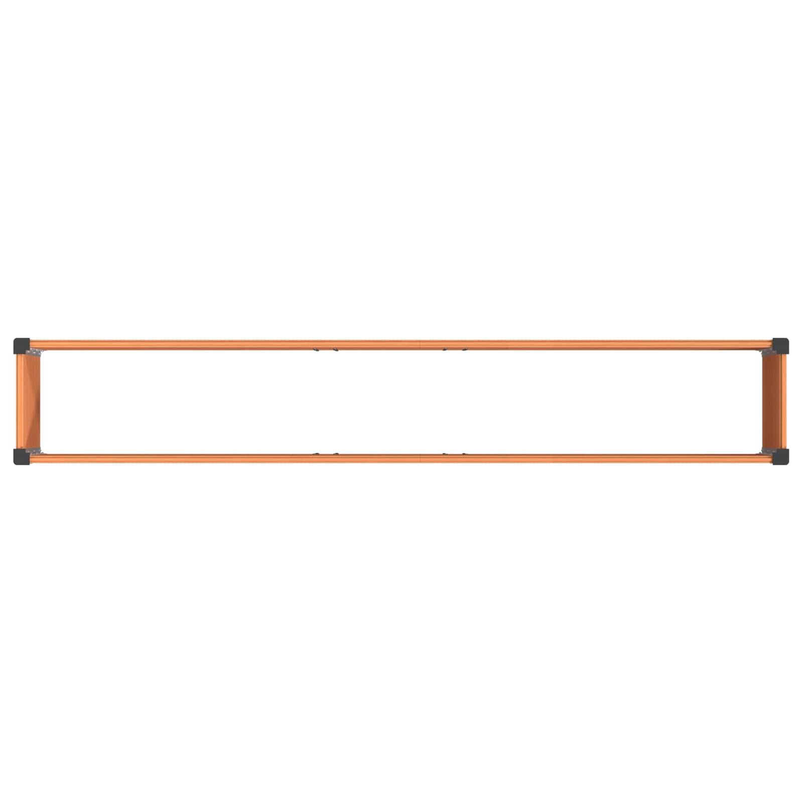 ComfortXL - Jardinière Surélevée WPC Aluminium Culture Légumes Fleurs 200x30x72cm Marron - ComfortXL Outdoor Living - Image 4