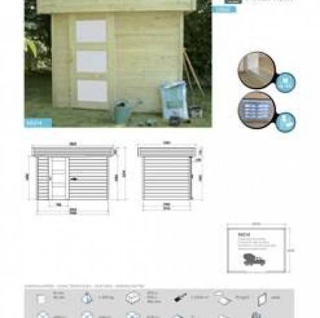 Abri de jardin BERGEN en bois 4,59 m², Plancher Non - Imagen 5