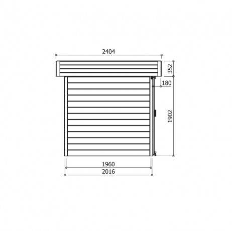 Abri de jardin BERGEN en bois 4,59 m², Plancher Non - Image 3