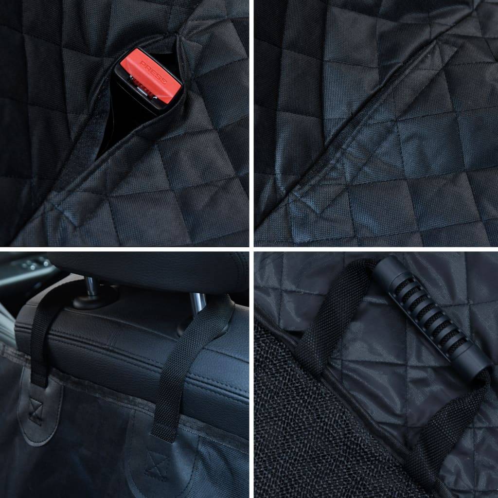 Housse de siège de voiture pour chien noir 137x46x50 cm - Image 9