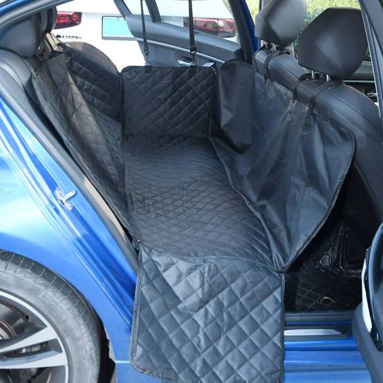 Housse de siège de voiture pour chien noir 137x46x50 cm - Image 3