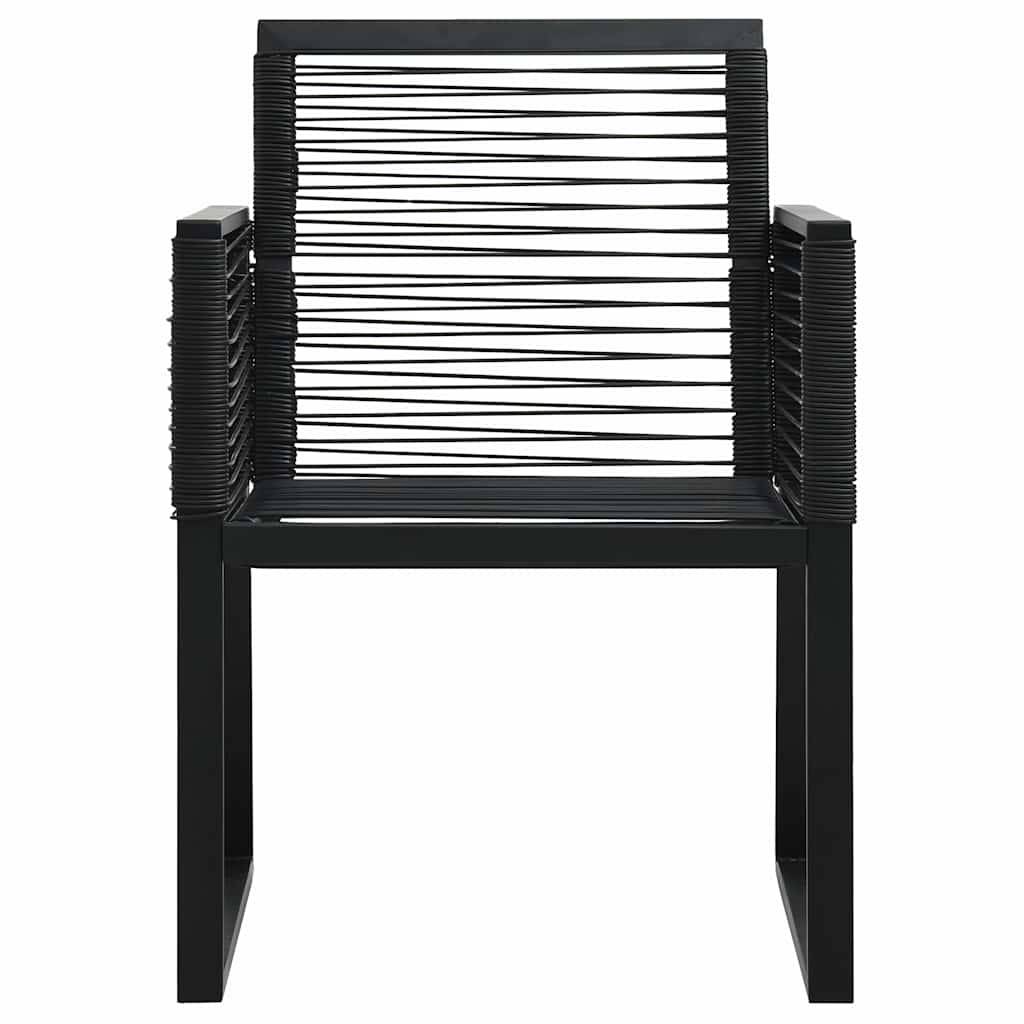 Vidaxl - Ensemble à manger d'extérieur 3 pcs-Salons de jardin Rotin PVC Noir 844592 - Image 7