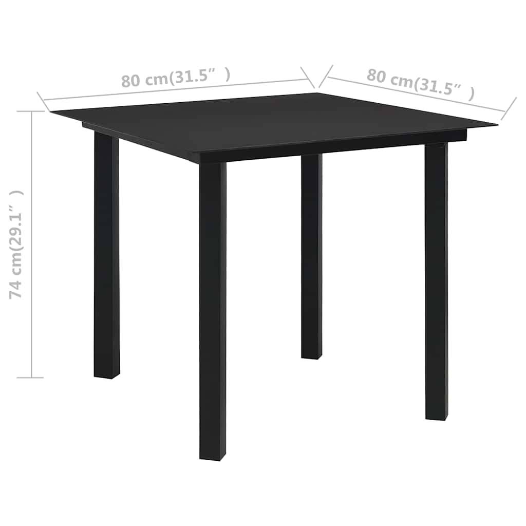 Vidaxl - Ensemble à manger d'extérieur 3 pcs-Salons de jardin Rotin PVC Noir 844592 - Image 10