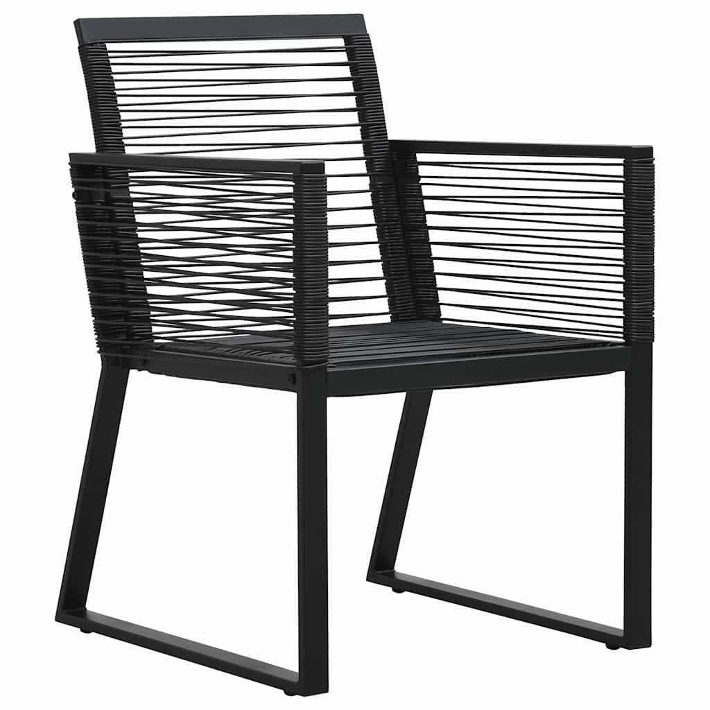Vidaxl - Ensemble à manger d'extérieur 3 pcs-Salons de jardin Rotin PVC Noir 844592 - Image 6