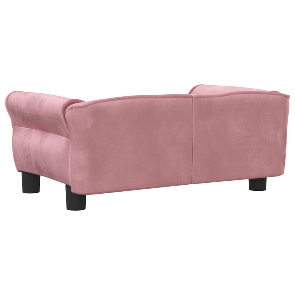 Vidaxl - Lit pour chien rose 70x45x30 cm velours vidaXL 171827 - Imagen 6