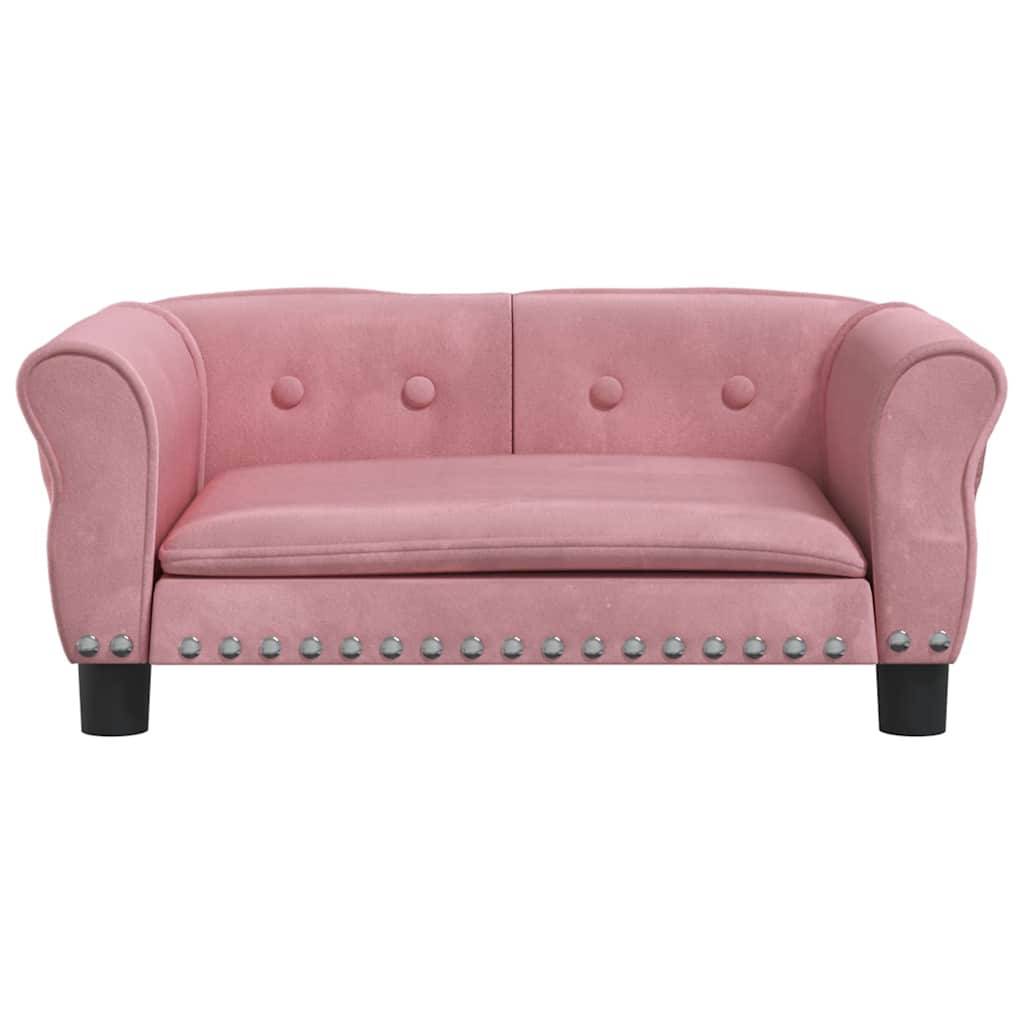 Vidaxl - Lit pour chien rose 70x45x30 cm velours vidaXL 171827 - Imagen 4