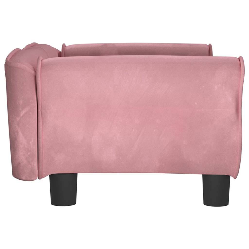 Vidaxl - Lit pour chien rose 70x45x30 cm velours vidaXL 171827 - Imagen 5