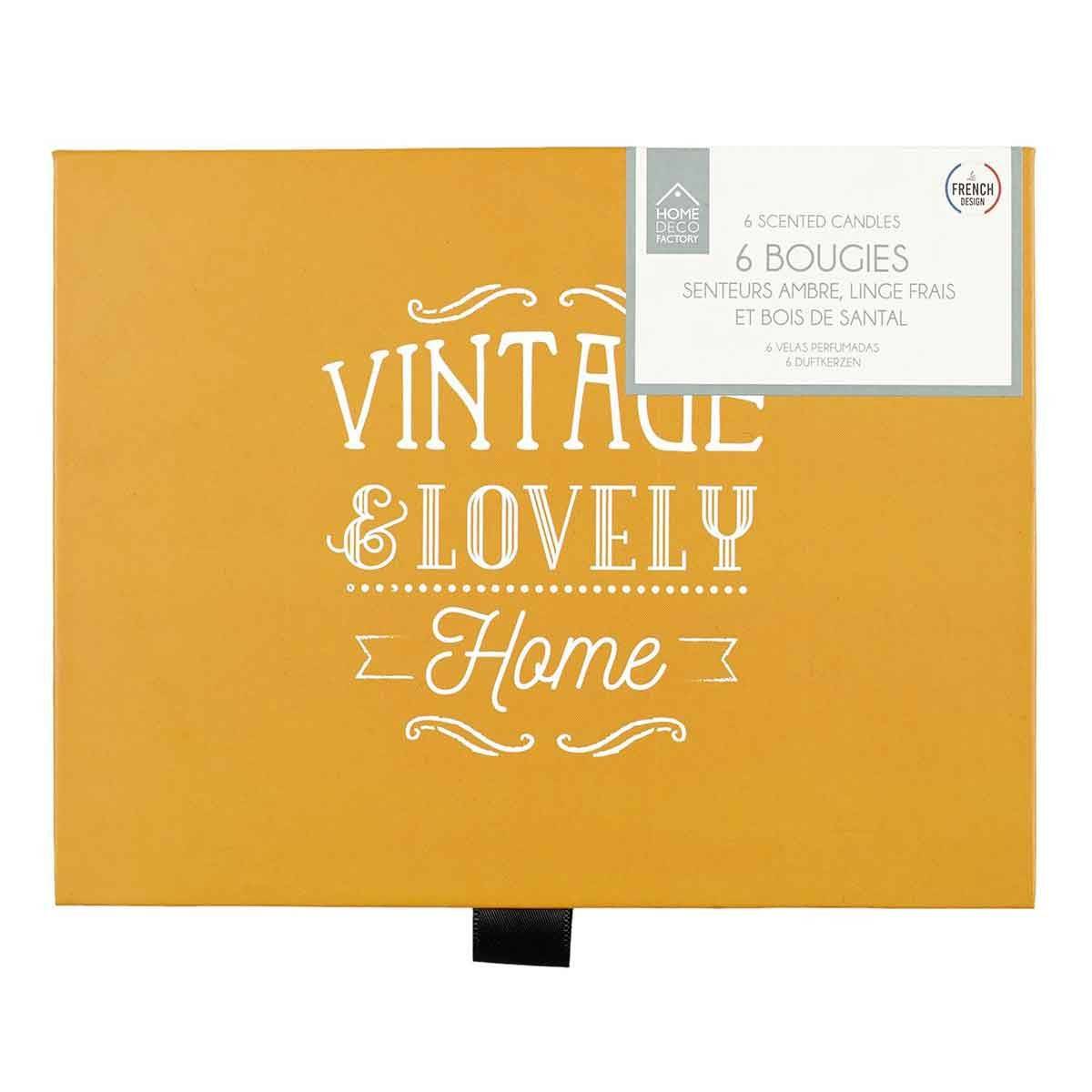 The Home Deco Factory - Coffret de 6 bougies parfumées Rétro - Imagen 7