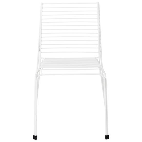 Chaise de jardin Acier Blanc CHIEVE - Beliani - Image 4