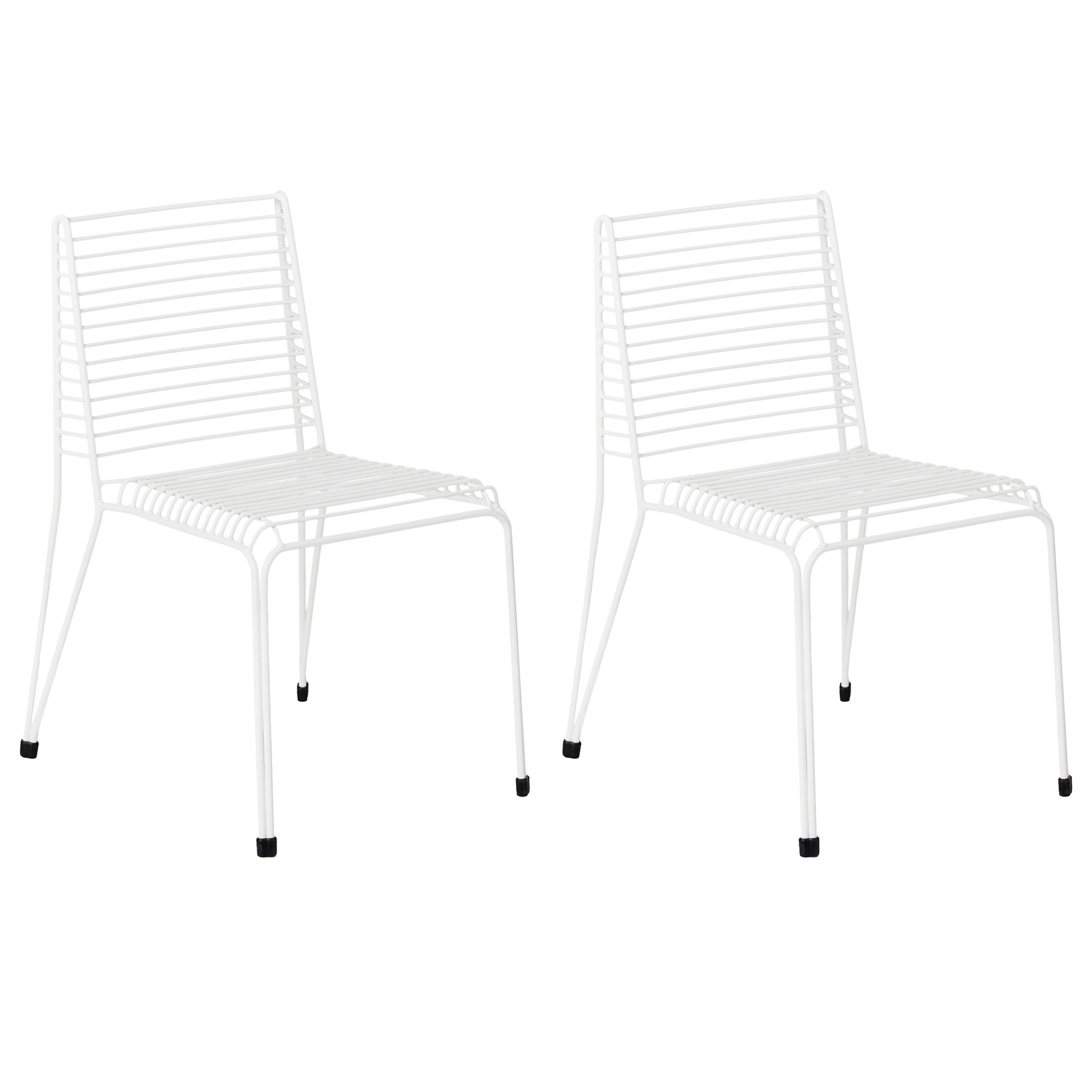 Chaise de jardin Acier Blanc CHIEVE - Beliani - Image 1