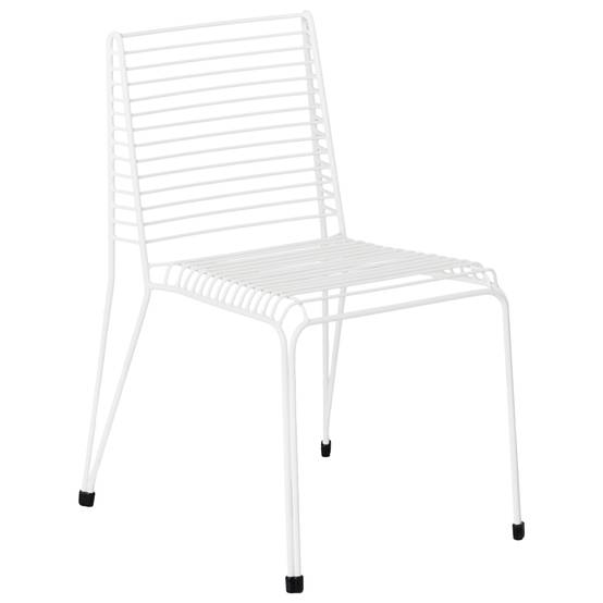 Chaise de jardin Acier Blanc CHIEVE - Beliani - Image 3