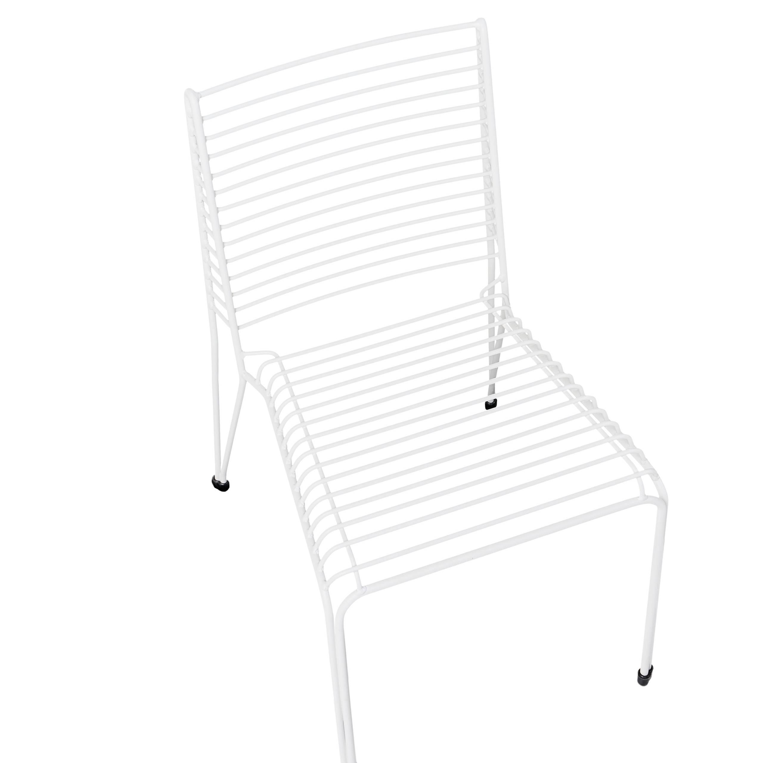 Chaise de jardin Acier Blanc CHIEVE - Beliani - Image 6