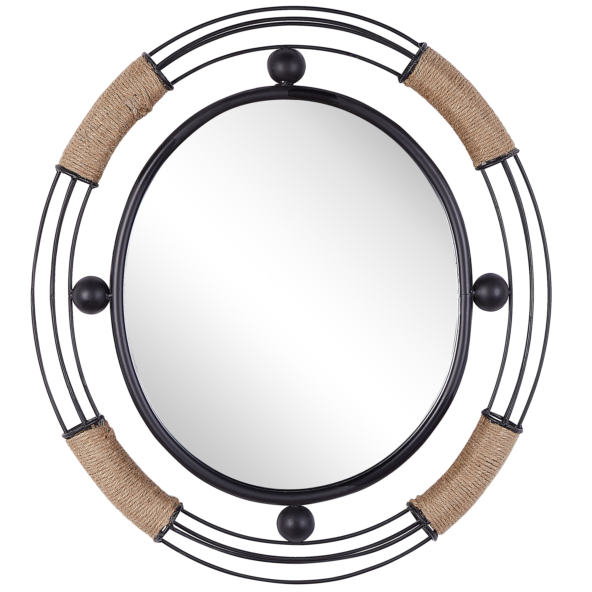 Beliani - Miroir décoratif Métal Noir MOULINS - 50x3x55- Beliani - Image 2