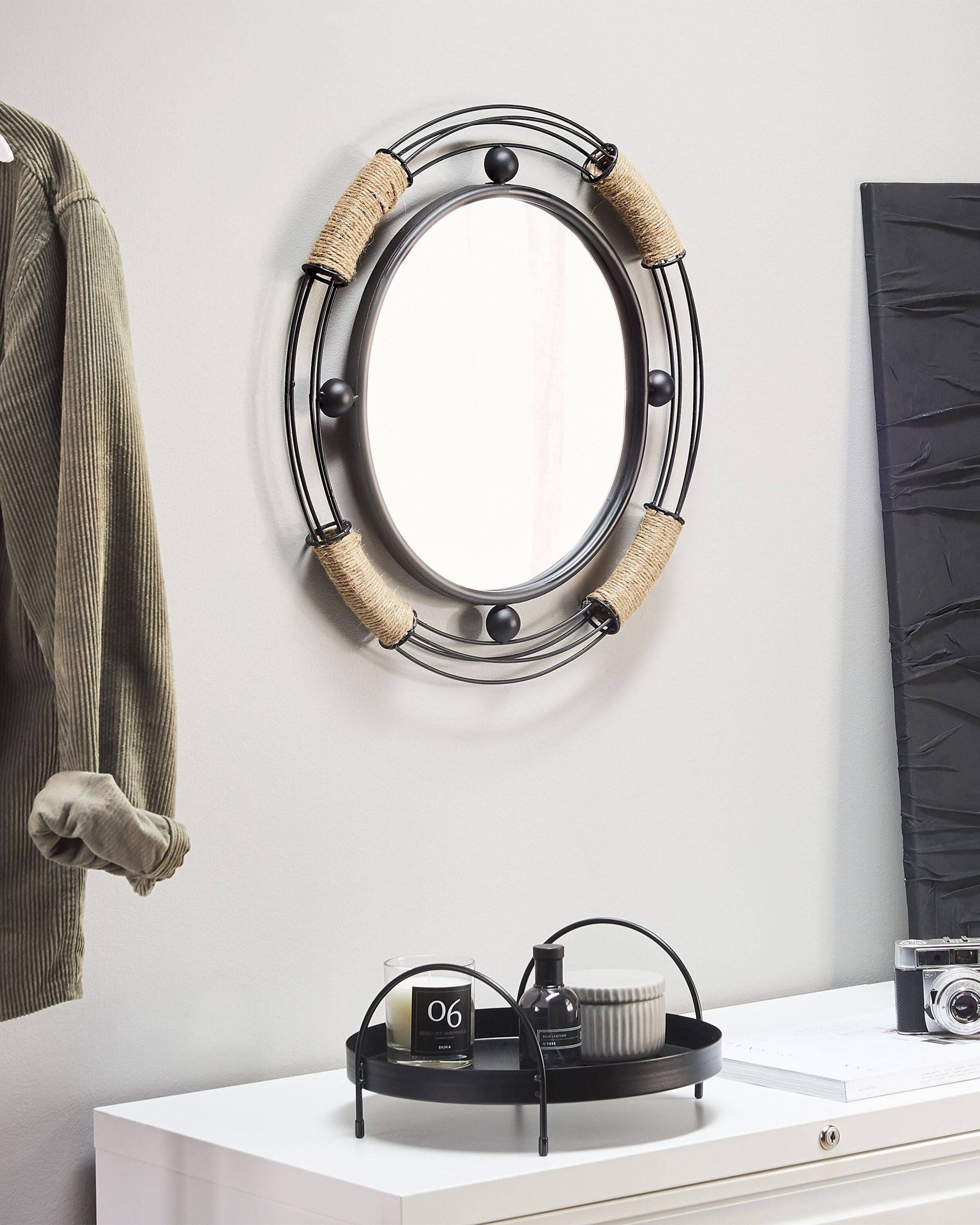 Beliani - Miroir décoratif Métal Noir MOULINS - 50x3x55- Beliani - Image 1