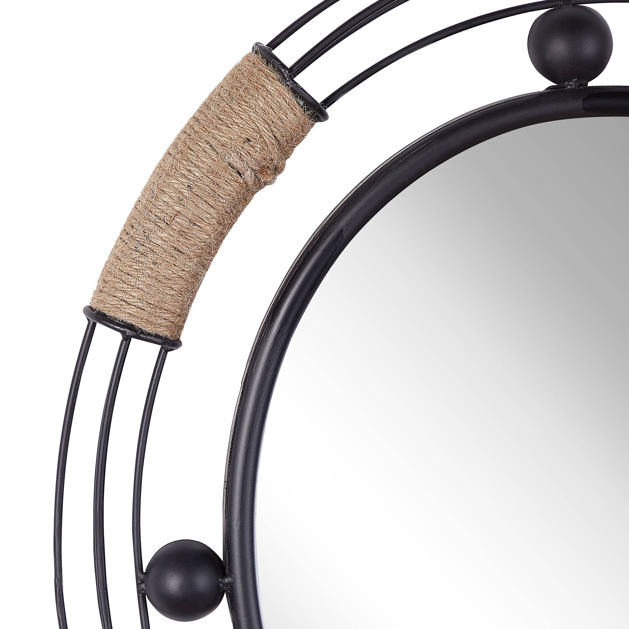 Beliani - Miroir décoratif Métal Noir MOULINS - 50x3x55- Beliani - Image 5
