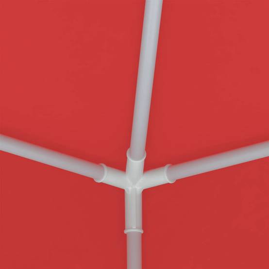 ComfortXL - Tente de réception PE acier rassemblements plein air fenêtres latérales 200x200cm rouge - ComfortXL Outdoor Living - Image 9