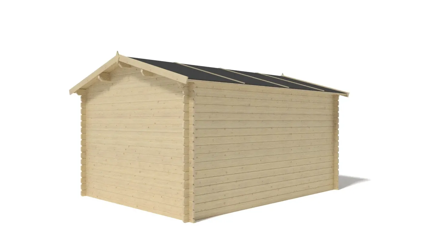 Altanka - Abri de jardin en bois - 12m2 - 3x4m - Ep. 28mm - Couleur: naturel - DOM430 - Imagen 6