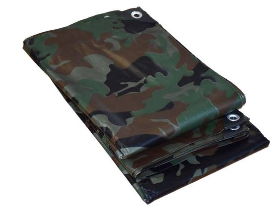 Bâche de protection 100g avec œillets - Camouflage Camouflage 6m x 8m - Image 1