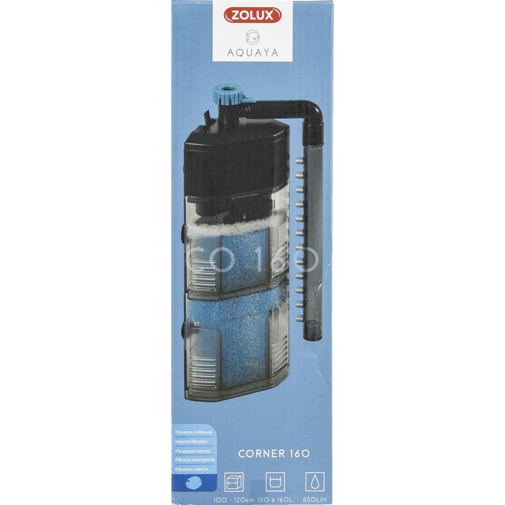 Zolux - Filtration intérieure corner 160 zolux 12 W pour aquarium de 120 à 160 L - Imagen 2