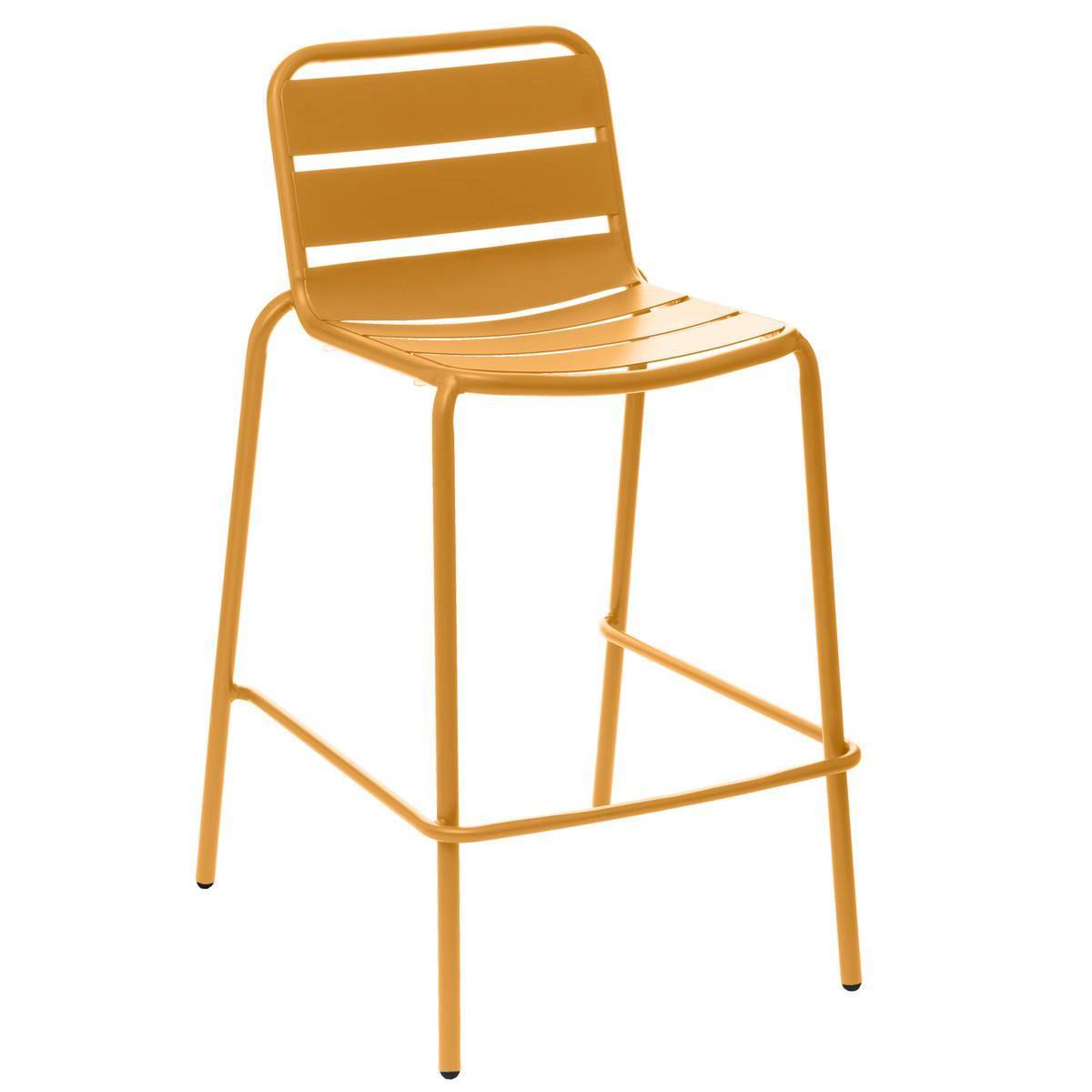 Hesperide - Chaise de bar empilable "Phuket" ocre en acier traité époxy Hespéride - Imagen 1