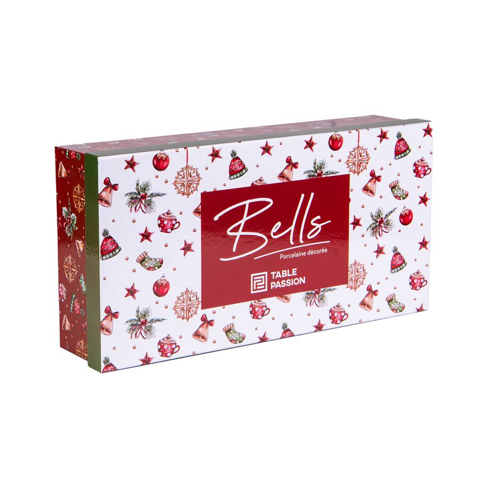 Coffret de 4 tasses et sous tasses à thé Bells 18 cl - Image 2