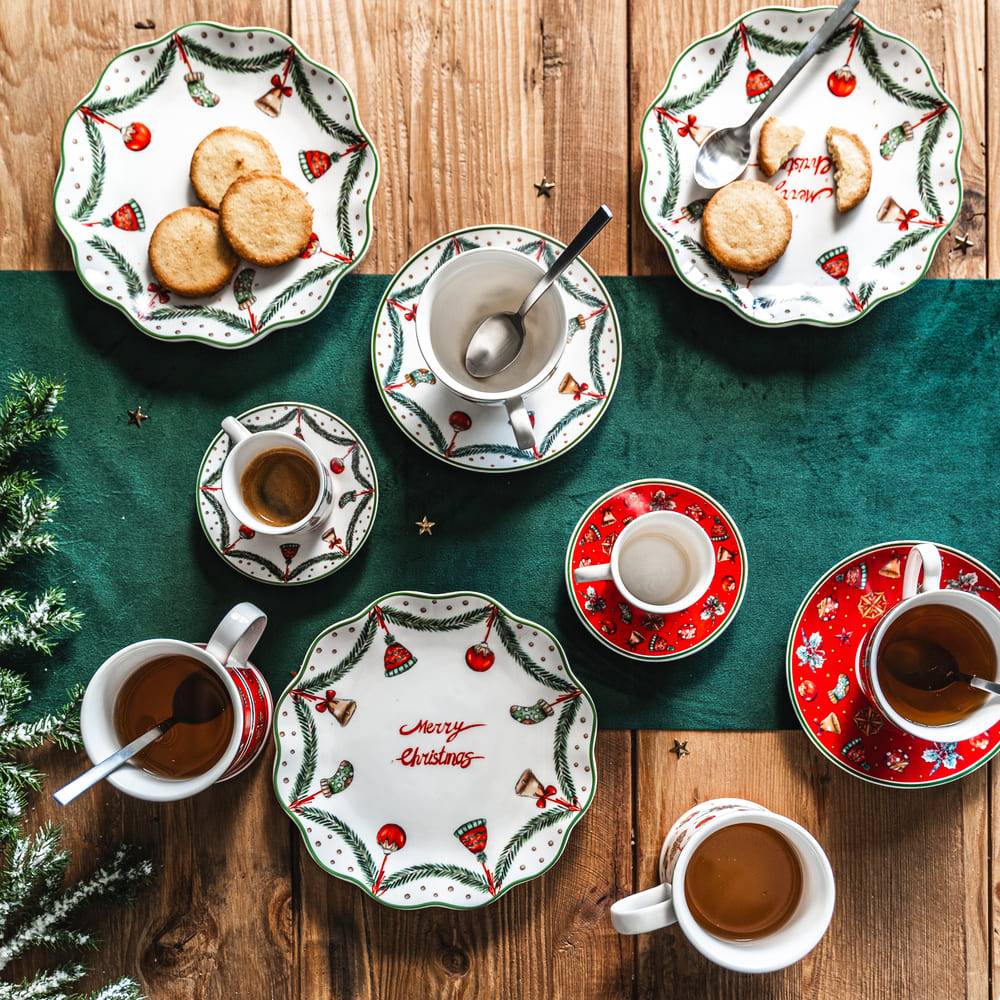 Coffret de 4 tasses et sous tasses à thé Bells 18 cl - Image 3
