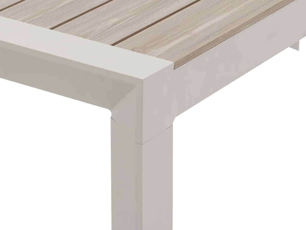 Hesperide - Table de jardin rectangulaire alu Evasion 8 places effet bois Lin Argile + 8 fauteuils Piazza - Hespéride - Image 6