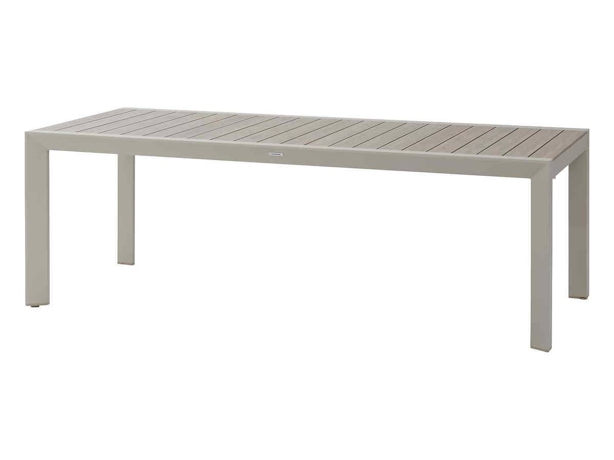 Hesperide - Table de jardin rectangulaire alu Evasion 8 places effet bois Lin Argile + 8 fauteuils Piazza - Hespéride - Image 3