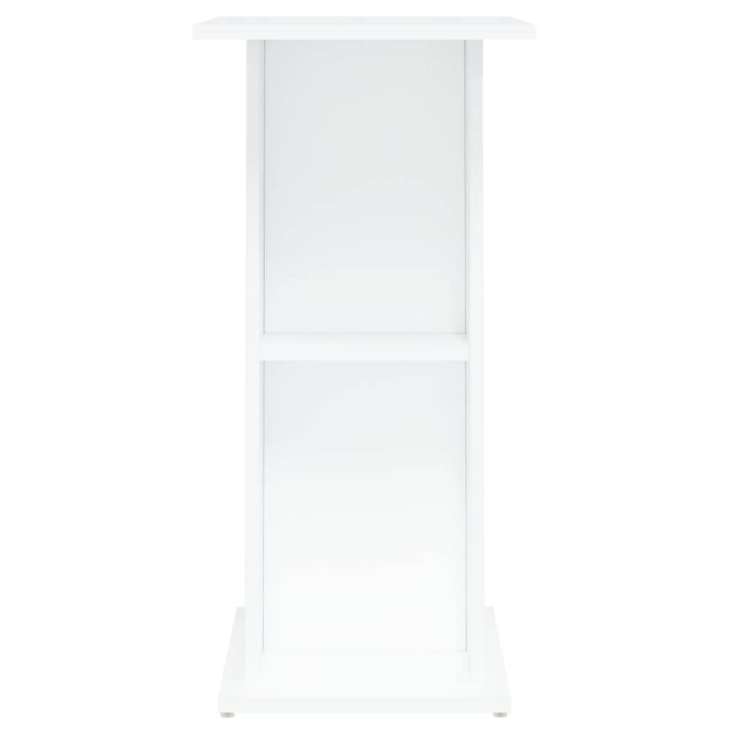 Meuble Aquarium Compact Bois Ingénierie avec Étagère Ouverte pour Bureau Blanc - ComfortXL Outdoor Living - Image 5