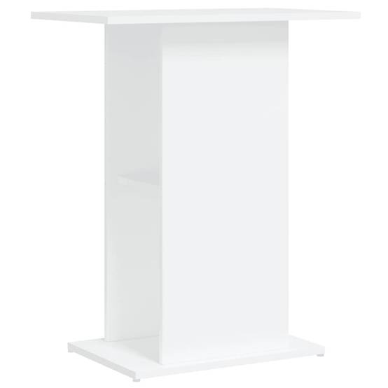 Meuble Aquarium Compact Bois Ingénierie avec Étagère Ouverte pour Bureau Blanc - ComfortXL Outdoor Living - Image 2